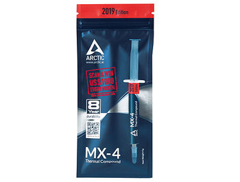 Arctic MX-4 Thermal Compound 2019 Edition 4g, Thermal Conductivity 8.5 W/(mK), Viscosity 870 poise, Density 2.50 g/cm3 ACTCP00002B