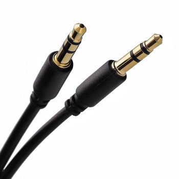 Helmet Cable Audio 3.5 to 3.5, 1m, Black 