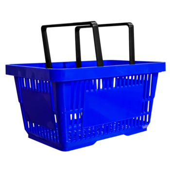 cumpără Coș din plastic, 22 L (2 mânere din plastic), cu spatiu pentru logo, albastru în Chișinău 