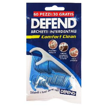 Set ață dentară cu scobitoare DEFEND, 30 bucăți 