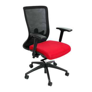 купить Офисный стул с черной сеткой и красным сиденьем в Кишинёве 