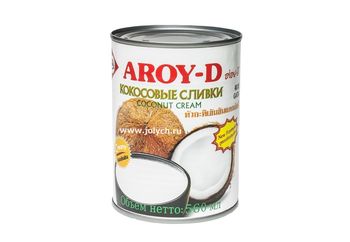 Кокосовые сливки Aroy-D 70%, 400 мл 