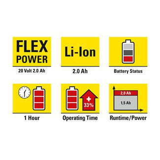 купить Дополнительный аккумулятор Flexpower 20 В 2,0 Ач - можно использовать с различными инструментами Trotec в Кишинёве 