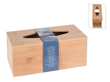 Коробка для салфеток 24.5X12.5X11cm, бамбук 