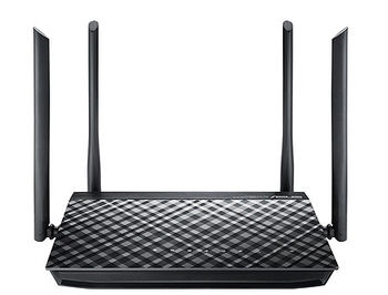 ASUS RT-AC1200 V2, Dual-band Wireless-AC1200 Router, 2.4GHz/5GHz for up to super-fast 1167Mbps, External antenna x 4, WAN:1xRJ45 LAN: 4xRJ45 10/100, Firewall