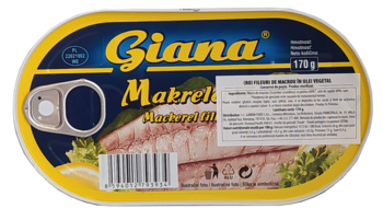 Macrou file in ulei vegetal Giana 170 gr 