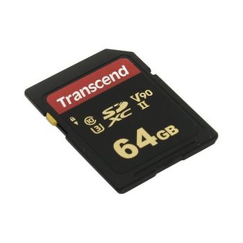 .64GB  SDXC Card (Class 10) UHS-II, U3, Transcend "TS64GSDC700S" Ultra High Speed (R/W:285/180MB/s) 
