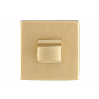 Дверная ручка на розетке Punto Q матовое золото + накладка WC 