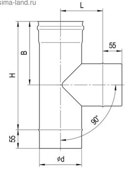 cumpără Teul 90° (430/0.5 mm) D.115  FERRUM fm11.115.1F ES în Chișinău 