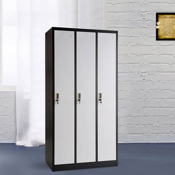 купить Металлический шкаф с 3 двери ,3 полки и 3 зеркала, белый-серый 900x450x1850  мм в Кишинёве 