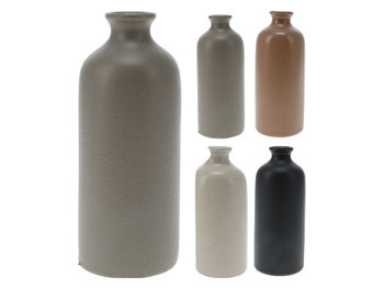 Vaza din ceramica "Damigeana" H13cm, D5cm, 4 culori 