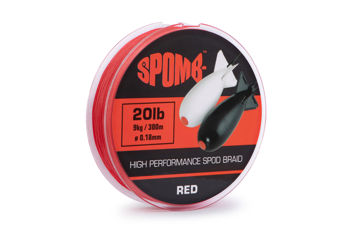 Шнур Fox для Spomb Braid 300m, 9kg, 20lb, Red 0.18mm 