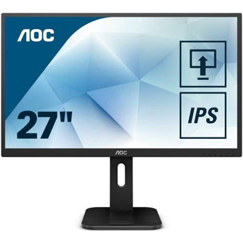 купить 27.0" AOC IPS LED 27P1 Black (5ms, 80M:1, 250cd, 1920x1080, 178°/178°, VGA, DVI, HDMI, Display Port, Speakers 2 x 2W,  Audio Line-out, Pivot, USB 3.0 x 4, VESA) в Кишинёве 