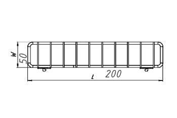 cumpără Separator pentru raft 50x200 mm, metal în Chișinău 