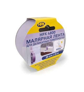 HPX 4800 38*25 Лента малярная для деликатных поверхностей УФ-стабильна + 60 С 