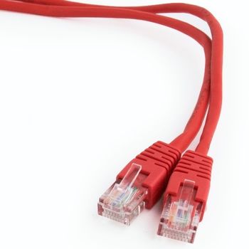 0.25m, Patch Cord  Red, PP12-0.25M/R, Cat.5E, Cablexpert, molded strain relief 50u" plugs 