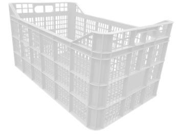 купить Ящик пластиковый 500x300x260mm, белый, высший сорт в Кишинёве 