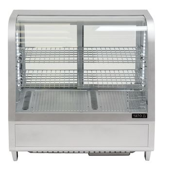 cumpără Vitrină frigorifică, temp. 0+12°C, 680x450x670 mm, capacitatea 100L, lumini LED, Gri în Chișinău 