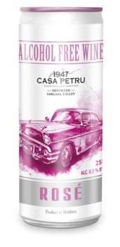 cumpără Casa Petru Alcohol Free Sparkling wine Rose, 0.25 L în Chișinău 