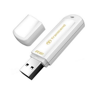 64GB USB3.1 Flash Drive Transcend "JetFlash  730", White, Classic Cap (R/W:90/30MB/s) 
