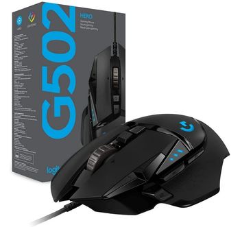 Wireless Gaming Mouse Logitech G502, Optical 100-25600 dpi 11 buttons, RGB, Adjj. Weight, Black USB 