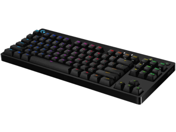 Gaming Keyboard Logitech G PRO, TKL, Mechanical, GX Blue Clicky, RGB , US Layout, Black, USB 
