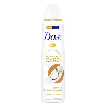 Antiperspirant spray Dove Deo Advanced Care Coconut&Jasmine Flower Scent 150 ml. 