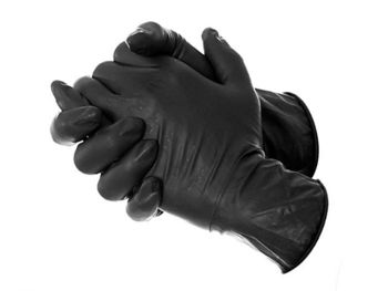 Перчатки нитриловые одноразовые черные 