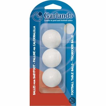 Set mingi alb pt fotbal de masa (3 buc.) Garlando BLI-3PB (3467) 