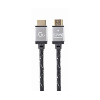 Gembird CCB-HDMIL-2M, 2m, HDMI male-male, Select Plus Series, High speed HDMI cable with Ethernet, Supports 4K UHD resolutions at 60 Hz, Durable nylon braiding and premium style connectors