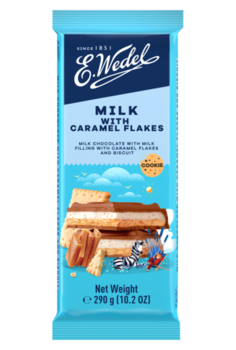 cumpără Ciocolată cu lapte Wedel Caramel Flakes, 290g în Chișinău 