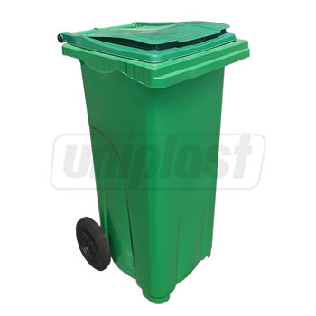 cumpără Cos HDPE pentru transportarea deseurilor 120 L pe roti (verde inchis)  UNIPLAST TR în Chișinău 