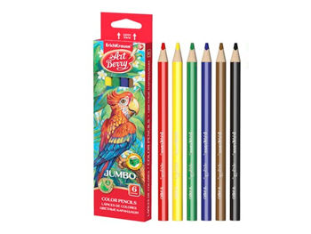 Set creioane colorate ErichKrause ArtBerry Jumbo 6 buc 