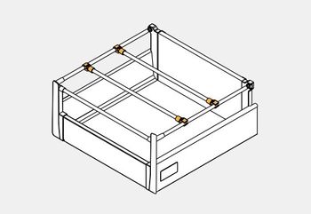 Conector pentru reling alb transversal MB 