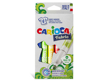 Набор маркеров для текстиля Carioca Fabric 6шт 