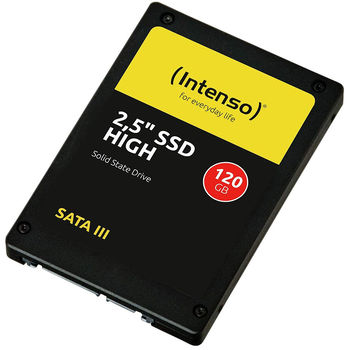 Внутрений высокоскоростной накопитель 120GB SSD 2.5" Intenso High (3813430), 7mm, Read 520MB/s, Write 480MB/s, SATA III 6.0 Gbps