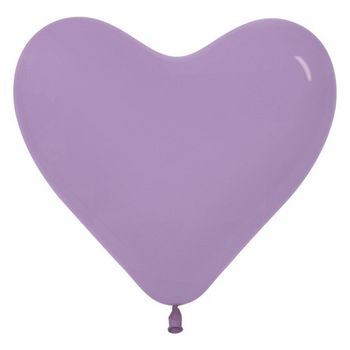 Шар в форме Сердца , цвет Светло-фиолетовый- 25 см 