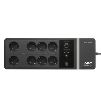 APC Back-UPS BE850G2-RS 850VA/520W, 230V, RJ-45, 1*USB-C, 1*USB-A charging port, 8*Schuko Sockets 