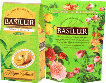 Ceai verde Basilur Magic Fruits, Melon & Banana, 100 g 