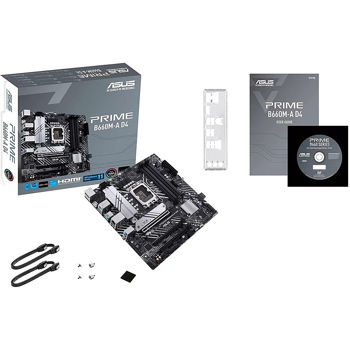 Материнская плата ASUS PRIME B660M-A D4 Intel B660, LGA1700, Dual DDR4 5333MHz, PCIe 4.0 x16, Display Port/2xHDMI, USB3.2, SATA RAID, 2 x M.2 slots PCIe 4.0 x4, Intel Optane, SB 8-Ch., GigabitLAN, LED lighting
