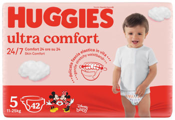 cumpără Scutece pentru copii "Huggies Ultra Comfort JumboPack" 5  (11-25 kg) Unisex, 42 scutece în Chișinău 