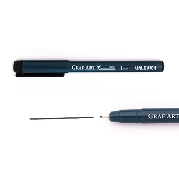 Капиллярная ручка Малевичъ Graf'Art, скошенная, 1,0 мм 