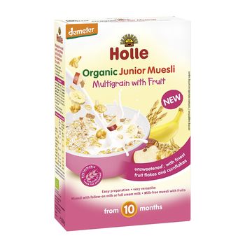 Muesli junior multicereale cu fructe Holle Organic (10 luni+), 250g 