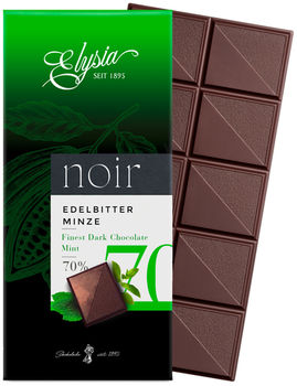 Темный шоколад с мятой Elysia 70% 1895 100г 
