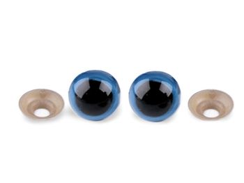 Ochi pentru jucării cu dispozitiv de siguranță, Ø10 mm / albastru 