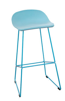 купить Синий пластиковый барный стул и стальные ножки. в Кишинёве 