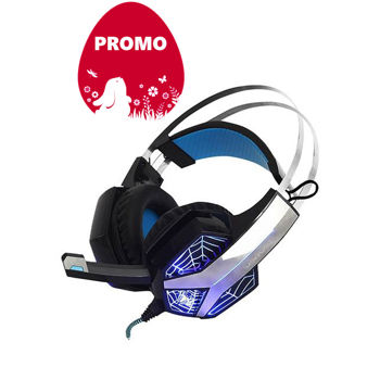 AULA Storm Gaming headset, 20 Hz - 20 kHz, 110+/-3 dB, 32 Ohm, Microphone: -32 dB ± 3 dB, 2m, 2x3.5mm + USB (for illumination) (casti cu microfon/наушники с микрофоном)