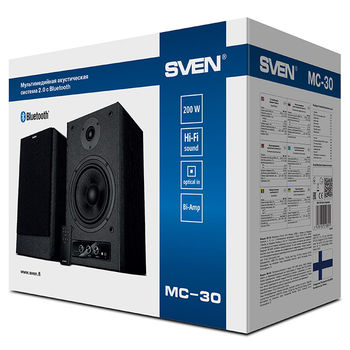 Speakers SVEN "MC-30" Black, 200w, Bluetooth, Remote Control, 3.5mm jack 
