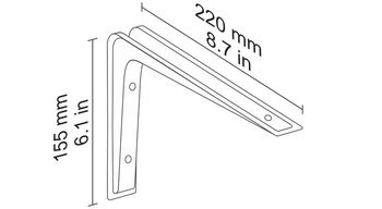 cumpără Clemă perete ALTURA 220x155 mm, alb în Chișinău 