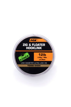 Поводочный материал Fox Zig & Floater Hooklink Trans Khaki 12lb 